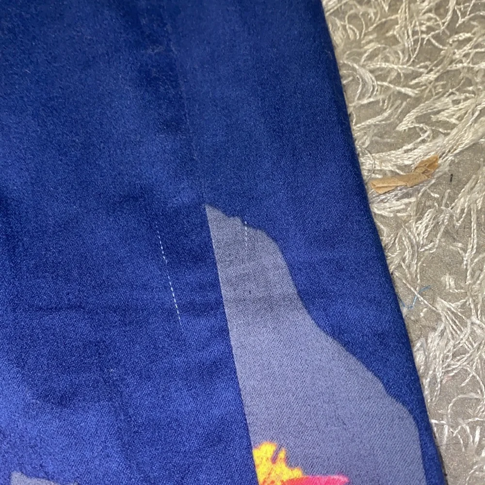 Banana Republic Avery Navy Blue floral work pants
